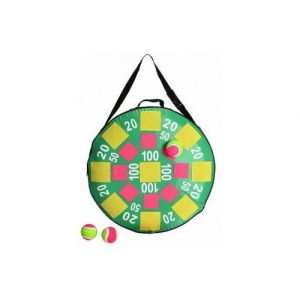 Cible gonflable velcro 50 cm avec 3 balles scratch - jeu de tir enfant - plein air  exterieur
