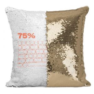 Fabulous Coussin avec Housse Sequin - Paillettes Dor&eacute; MKB 75 [40 x 40 cm]