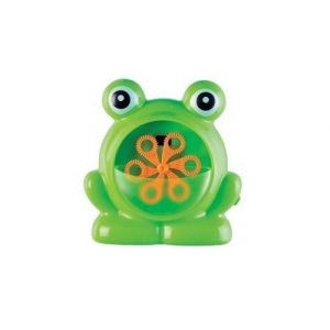 Bubble machine a bulles de savon 12 cm grenouille verte - souffleuse automatique - fete  anniversaire - set jouet enfant et carte