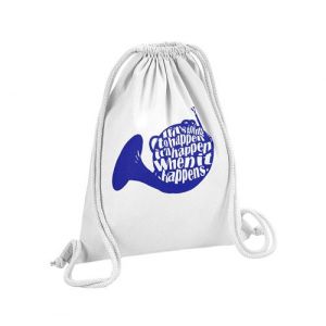 Fabulous Sac de Gym en Coton Blanc How I Met Your Mother Cor Bleu 12 Litres