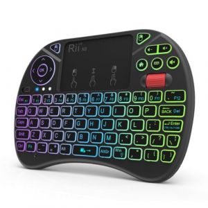 Clavier Rii Mini X8 IT Sans Fil Jeux USB AZERTY FR Noir