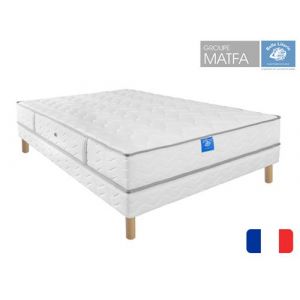 Ensemble matelas belle literie intimité + sommier tapissier 120x190