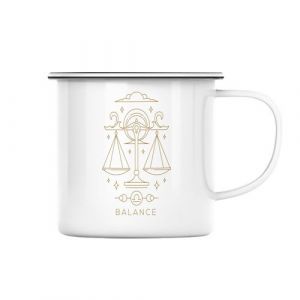Fabulous Mug en métal émaille Balance Bohème Signe Astrologie