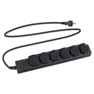 Stagecaptain PSO-6 BK rallonge d'ext&eacute;rieur de 6 multiprises IP44