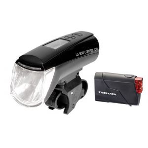 Trelock ensemble d'&eacute;clairage LS 950 Control Ion 70 lux noir