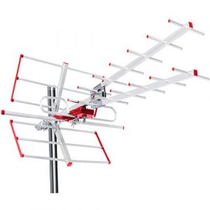 Antenne directionnelle d'éxterieure Maclean MCTV-855 Lte TV DVB-T/T2 H.265 HEVC combo UHF VHF actif max. 100dBμV Filtre