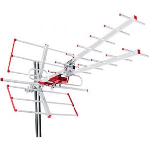 Antenne directionnelle d'éxterieure Maclean MCTV-855 Lte TV DVB-T/T2 H.265 HEVC combo UHF VHF actif max. 100dB?V Filtre