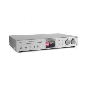 Radio internet - auna iTuner CD - Récepteur HiFi -DAB+/ FM - Lecteur CD - USB MP3 - WiFi - Argent