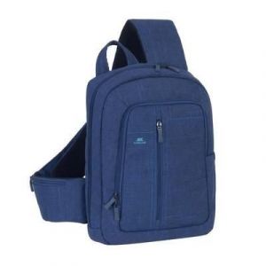 Sac à dos 13,3 RIVACASE mono bretelle pour ordinateur portable / notebook / Laptop en toile bleue