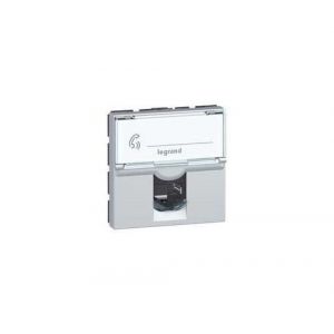 Prise Mosaic RJ45 Cat&eacute;gorie 6 - STP - Aluminium