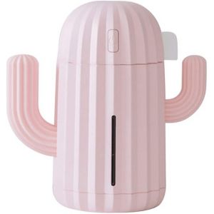 CHENYAO(XX0006) Mini Humidificateur Brume Fraîche, Purificateur d'air Portable USB Cactus, pour La Maison Chambre De Bébé Bureau Voiture, Cadeau d'anniversaire (Rose)