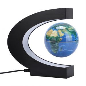 Globe Terrestre LED Levitation Magnétique 3 Lumineux Flottant Bleu