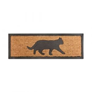 Best For Boots - Tapis paillasson en coco 75 x 25 cm Chat