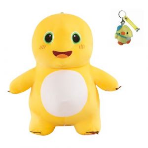 Peluche Dinosaure Goserda® timide Jaune 35cm + Porte-clés
