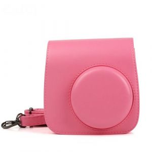 Étui housse de protection en cuir pour Fujifilm Instax Mini 8/ 8+/ 9 - Rose foncé