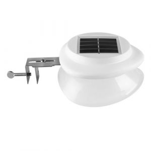 Lampe solaire pour clôture, maison, jardin, terrasse extérieure, clôture, décoration murale, lampe murale LED d'extérieur, coque blanche, lumière blanche chaude