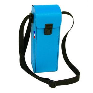 Maroquinor - Sacoche rigide bandoulière pour 3 boules de pétanque BS3-B bleu clair