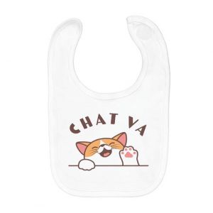 Fabulous Bavoir Coton Bio Chat va