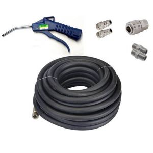 tuyau air 15 m + soufflette + embouts + coupleur - Oc-pro