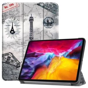 Housse etui coque pochette simili cuir pour Apple iPad Pro 1 2018 / iPad Pro 2 2020 / iPad Pro 3 2021 (11 pouces) - TOUR EIFFEL - htdmobiles