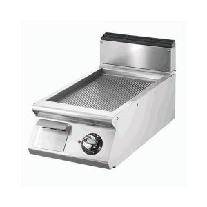 Fry top &eacute;lectrique, top, plaque nervur&eacute;e chrom&eacute;e  Virtus   V7040FTREVCRT