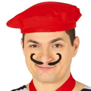 b&eacute;r&ecirc;t basque polyester rouge adulte - g&eacute;n&eacute;rique 13031