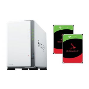 Serveur NAS Synology DS223J total 20To avec 2x disque dur ST 10To IRONWOLF