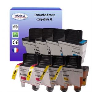 T3AZUR- Lot de 8 Cartouches compatibles avec Brother LC900 pour Brother MFC-210C, MFC-215C, MFC-3240C, MFC-3340CN