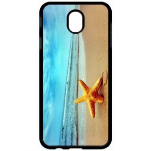 Coque My-Kase pour Galaxy J7 (2017) - etoile de mer plage - Noir