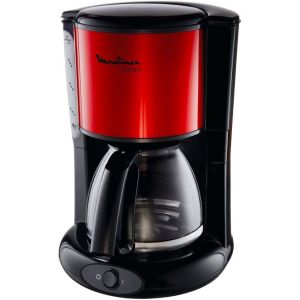 cafeti&egrave;re &eacute;lectrique de 1,25L pour 10 a 15 tasses 1000W rouge noir FG360D10 krups