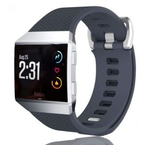 Strap-it Bracelet silicone - compatible pour Fitbit Ionic (gris bleu)