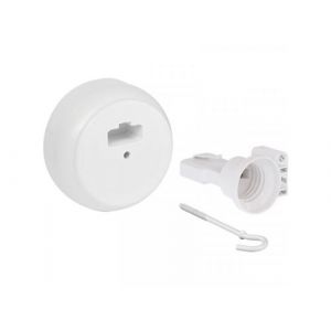 Bo&icirc;te centre DCL saillie + piton + douille E27 (53098)