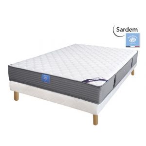 Ensemble matelas sardem belle literie passion visco + sommier tapissier 140x190