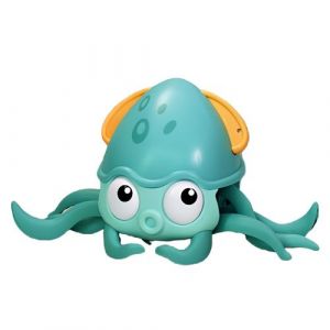 LINFE Jouet pieuvre &eacute;lectrique pour le bain de b&eacute;b&eacute; Bleu