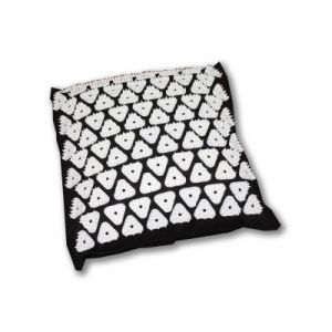 Coussin d'acupression Shanti (34 x 34 x 11 cm. Noir)