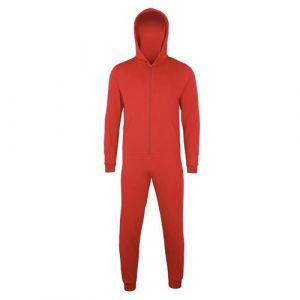 Comfy Co - Grenouillère unie à capuche - Enfant unisexe (5-6 ans) (Rouge) - UTRW3293