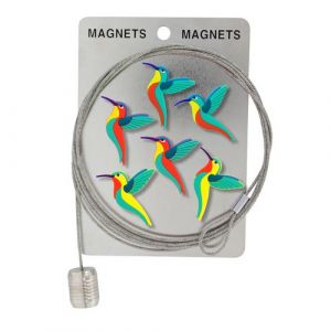 Câble porte photos et magnets - Magnetic Cable Colibris Rouge - Pylones