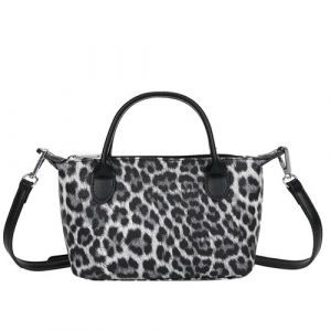 Sac &agrave; Main &agrave; Motif L&eacute;opard pour Femme avec Bandouli&egrave;re Amovible Gallantry L&eacute;opard noir