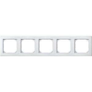Merten 484519 Plaques de finition M-Smart, 5 poste, blanc mat