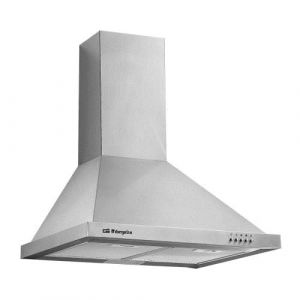 Hotte Decorative Murale Orbegozo DS48160BIN 190W 230V 630m3/h 3 Niveaux de Puissance Cheminée Réglable Argent