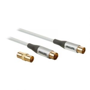 Philips SWV3134S - Kit de c&acirc;ble RF - 5 m - coaxial - blanc