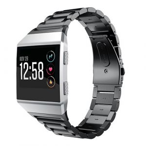 Strap-it Bracelet acier - compatible pour Fitbit Ionic (noir)