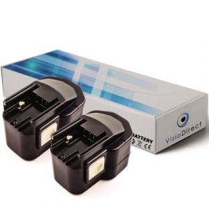 Lot de 2 batteries pour AEG BEST12BBPB perceuse visseuse 12V 2000mAh - Visiodirect -