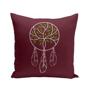Fabulous Housse de coussin rouge Arbre Nature Dreamcatcher [40x40 cm]