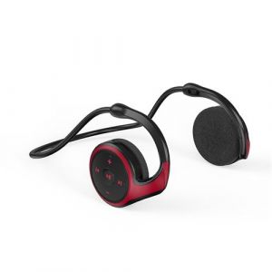Oreillettes bluetooth A25 col rouge coureur sans fil sport confort réduction du bruit