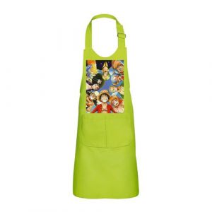 Fabulous Tablier Cuisine Enfant 2 Poches Vert One Piece Equipage Pirate Selfie - Haut de gamme