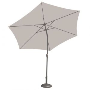 Parasol droit à LED Monaco - Diam. 270 cm - Gris perle