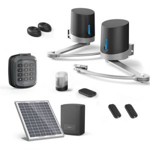 Motorisation Solaire pour portail battants Avidsen ORANE SE+ Digicode + 2 t&eacute;l&eacute;commandes suppl&eacute;mentaires (3 en tout)