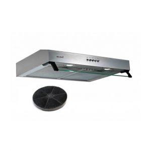 beldeko - hotte casquette / visière rivage 60 cm inox - 100w - 210 m3/h