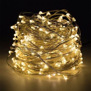 Guirlande lumineuse LED de 10 mètres 100 diodes à l'intérieur du fil de cuivre Blanc chaud [Classe énergétique A++]